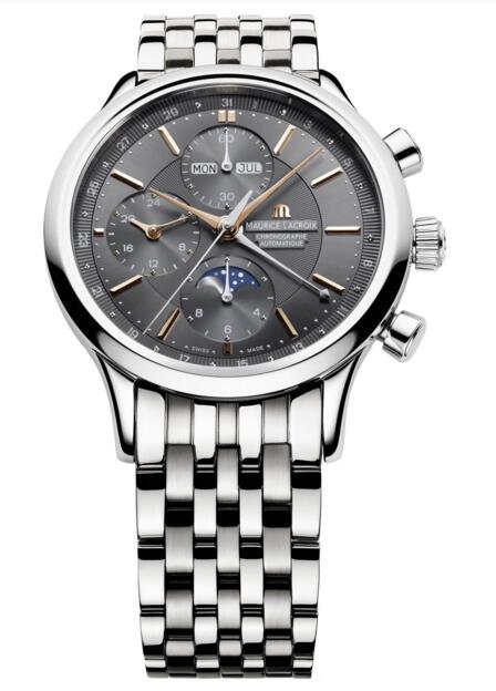 Replica Maurice Lacroix Les Classiques Chronographe Phases de Lune LC6078-SS002-331-1 watch band